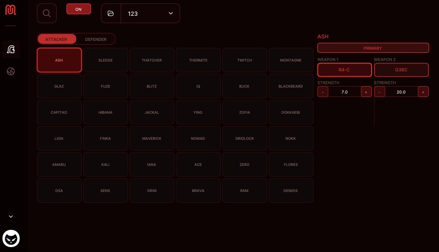 Operator & Weapon Selection